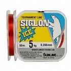 Монолеска SUNLINE SIGLON ICE FISHING 50M красная #5/0.370mm