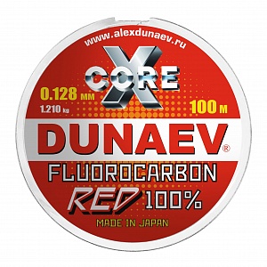 Леска Dunaev Fluorocarbon RED 0.128мм 100м